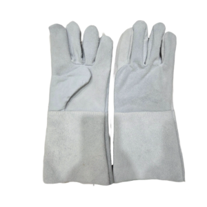 Three-finger welding gloves (split leather mitts)